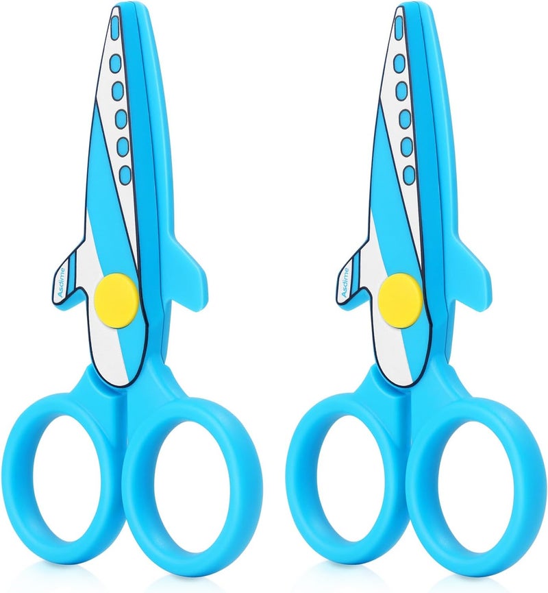 Asdirne Children Scissors, Kid Safety Scissor for Preschool Toddler, Arts & Crafts Safe Scissors, Pack of 2 - Image 1